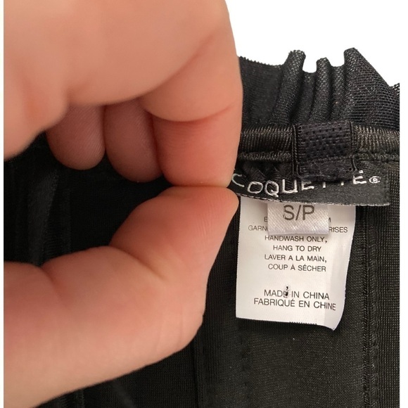 𝅺COQUETTE blue and black lace bustier corset top with ruffles and bows - Picture 12 of 14